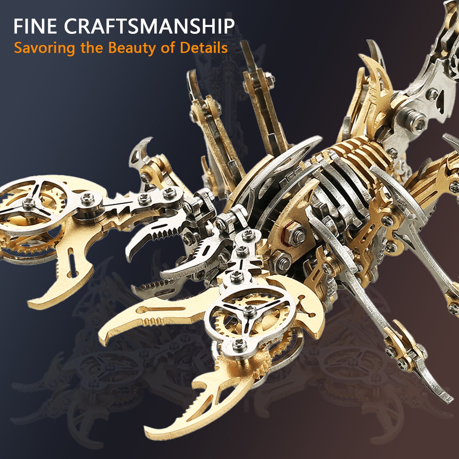 3D Matel Puzzles Scorpion Gold