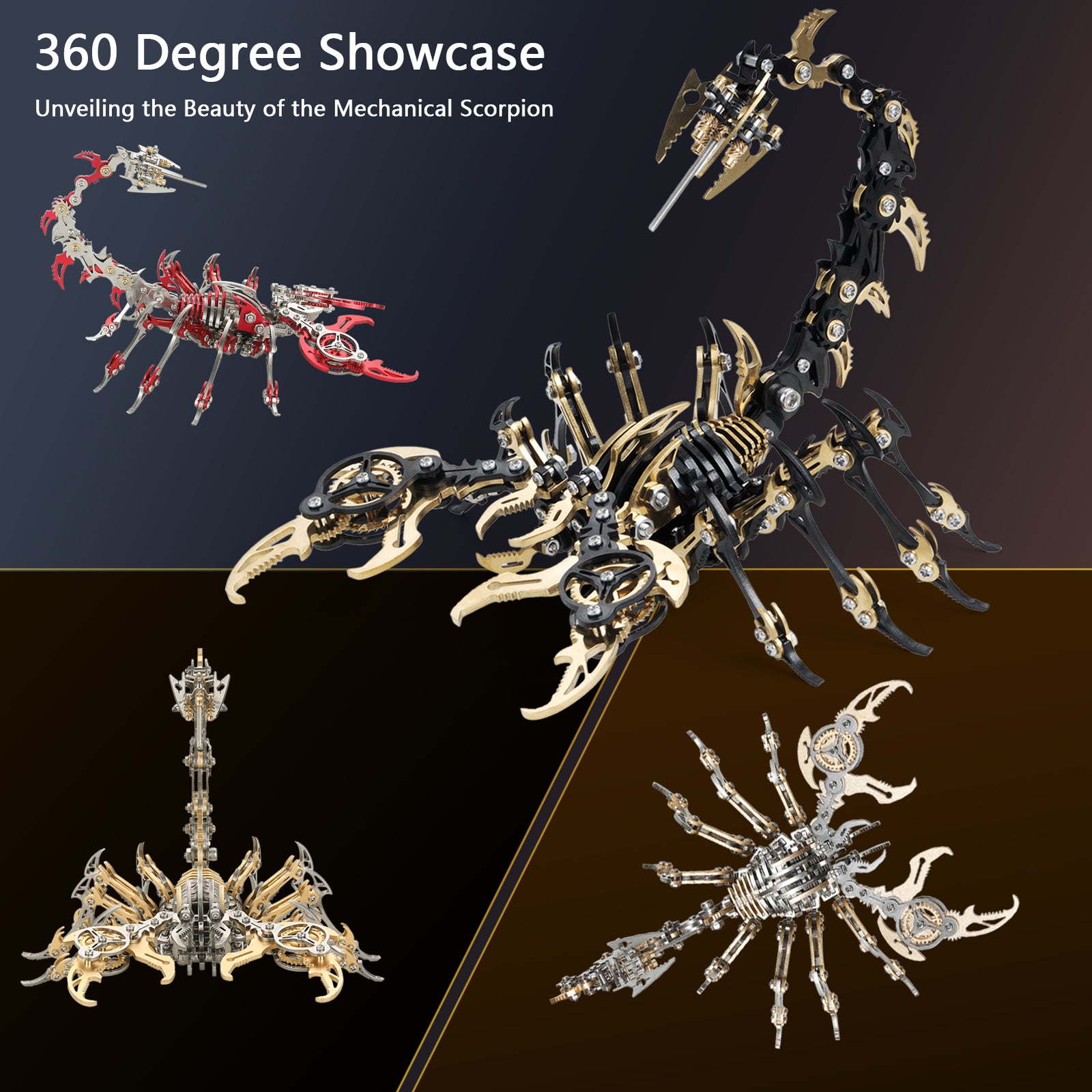 3D metal scorpion model puzzle