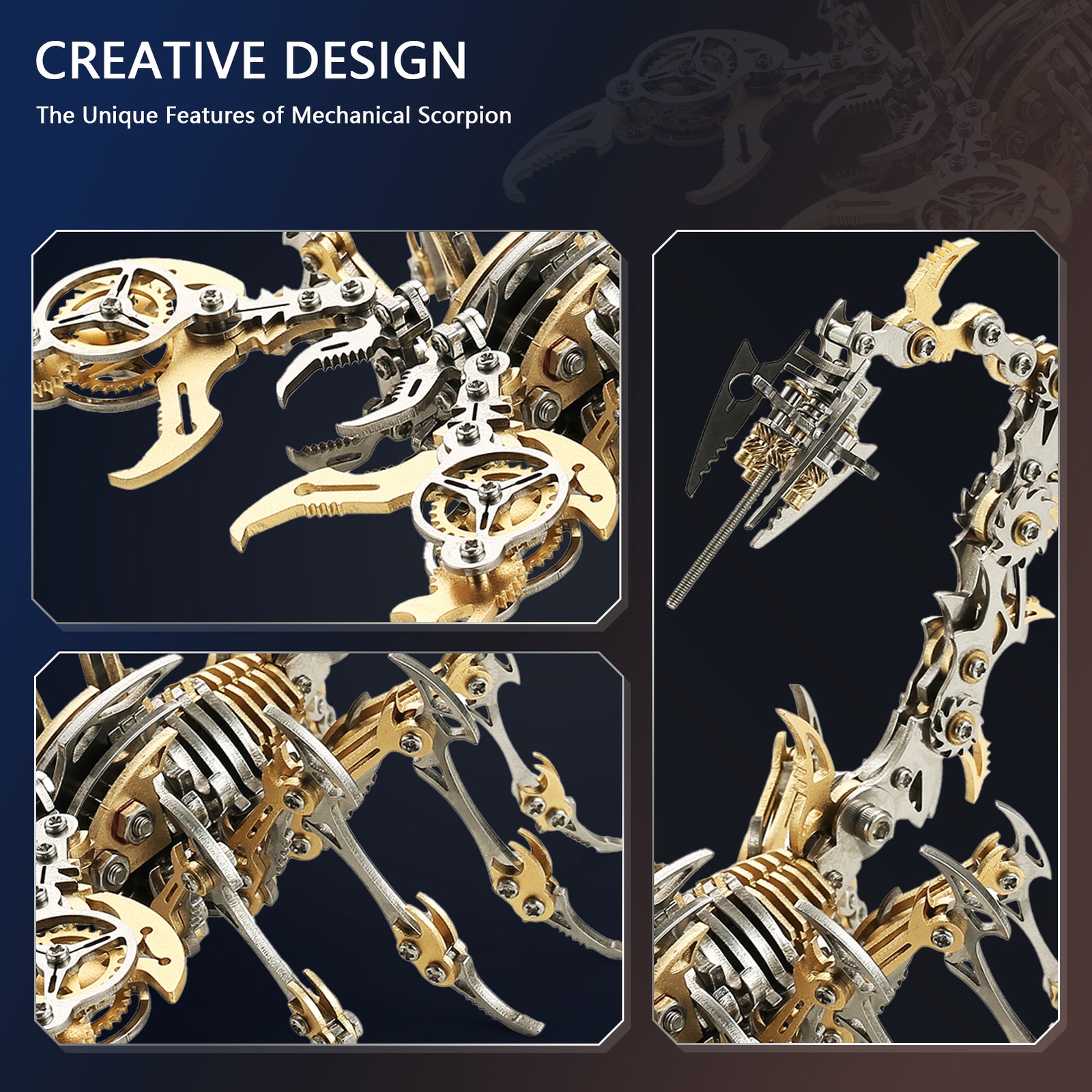3D Matel Puzzles Scorpion Gold