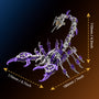3D Metal Puzzle Mechanical Scorpion size map