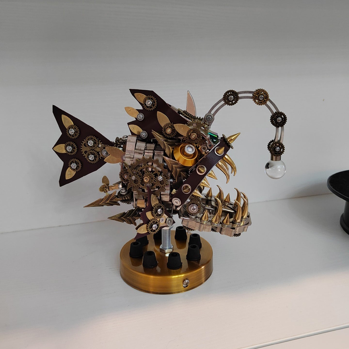 3D Metal Puzzles for Adults - Steampunk Anglerfish Model Kit - DIY Assembly Jigsaw Craft - Intricate Brain Teaser - Unique Room Decor and Gift 700+ PCS