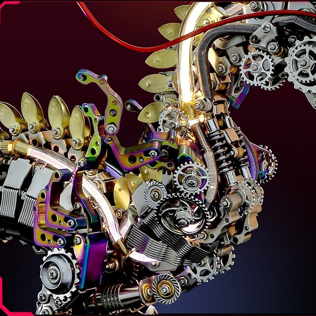 3D Metal Puzzle - Giant Chinese Dragon Model Kit - Mechanical Metal Jigsaw - DIY Desk Decoration - Assembly Dinosaur Craft Brain Teaser - Ideal for Adults