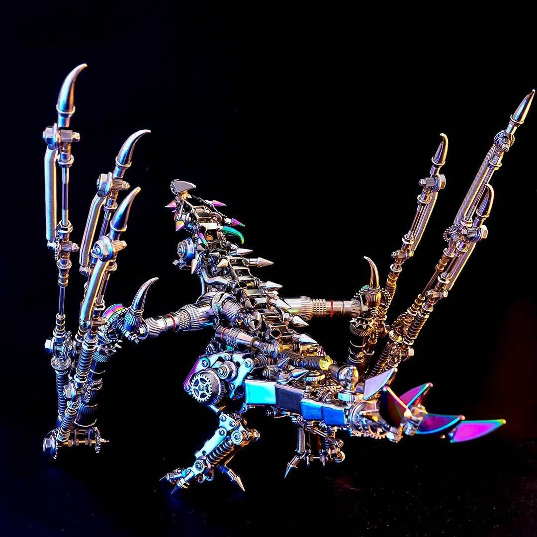 Wyvern Assembly 3D Metal Puzzles for Adults,  Western Dragon Model Kit, Jigsaw Crafts Brain Teaser Cyberpunk DIY Ornament, Perfect Room Decor and Gifts (1300+PCS)