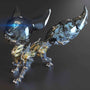 Innovative Black Crystal Mechanical Fox 3D Metal Model Kit - Perfect for Collectors and Hobbyists 339 PCS