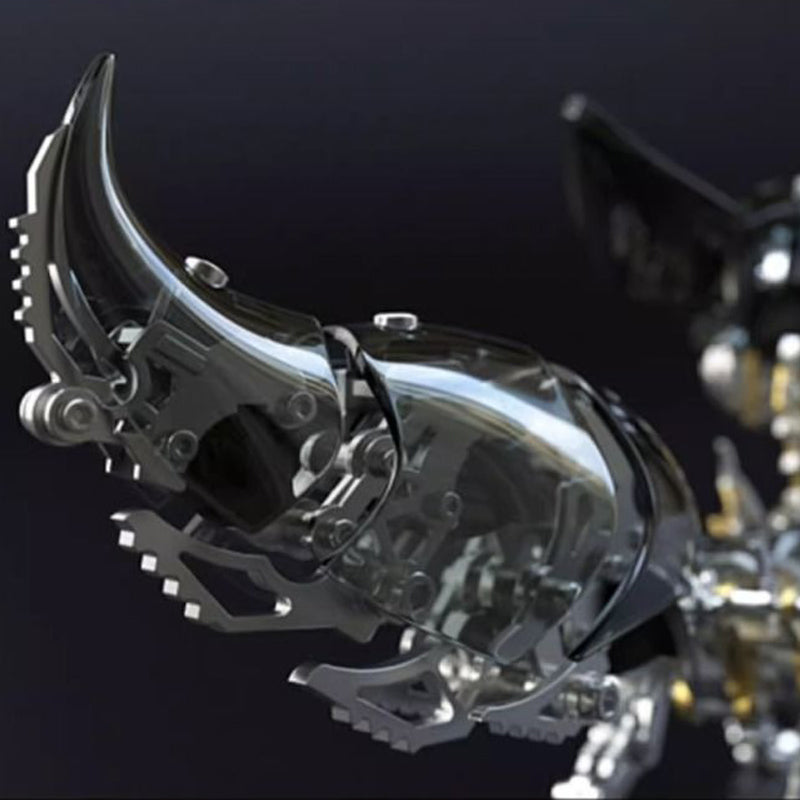 Innovative Black Crystal Mechanical Fox 3D Metal Model Kit - Perfect for Collectors and Hobbyists 339 PCS