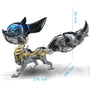 Innovative Black Crystal Mechanical Fox 3D Metal Model Kit - Perfect for Collectors and Hobbyists 339 PCS