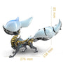 Innovative White Crystal Mechanical Fox 3D Metal Model Kit - Perfect for Collectors and Hobbyists 339 PCS