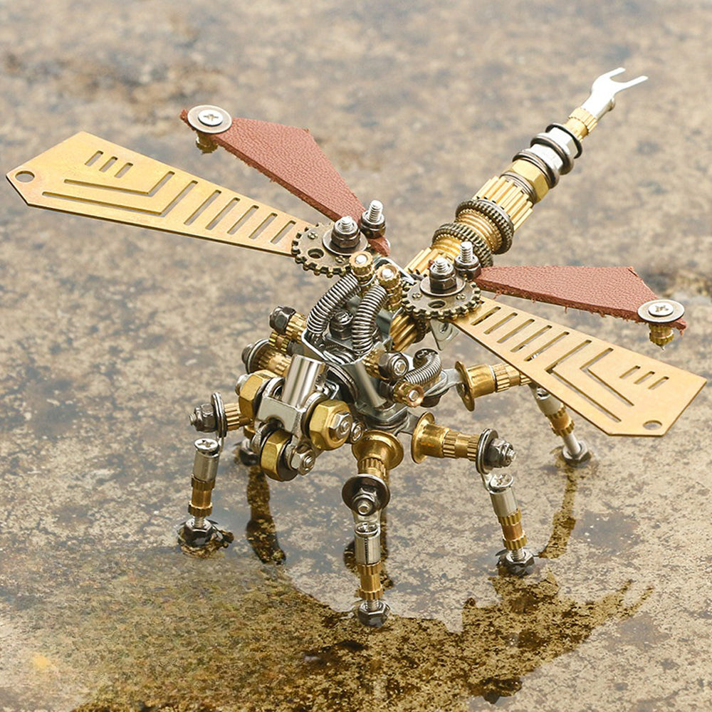 3D metal mechanical dragonfly model
