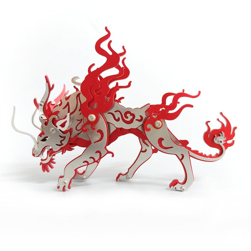 3D Metal Puzzle Shan Hai Jing Colorful Zhu Long DIY Assembly Model Building Kits 94 PCS