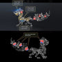 Innovative White Crystal Mechanical Fox 3D Metal Model Kit - Perfect for Collectors and Hobbyists 339 PCS